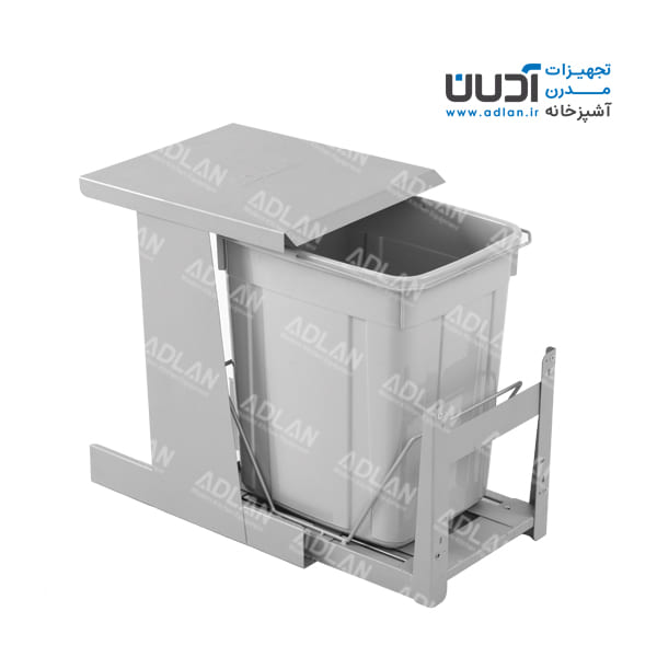 سطل زباله بزرگ ریل کف تاندم تک مخزنه (40 لیتری) – زانکو برند آدلان